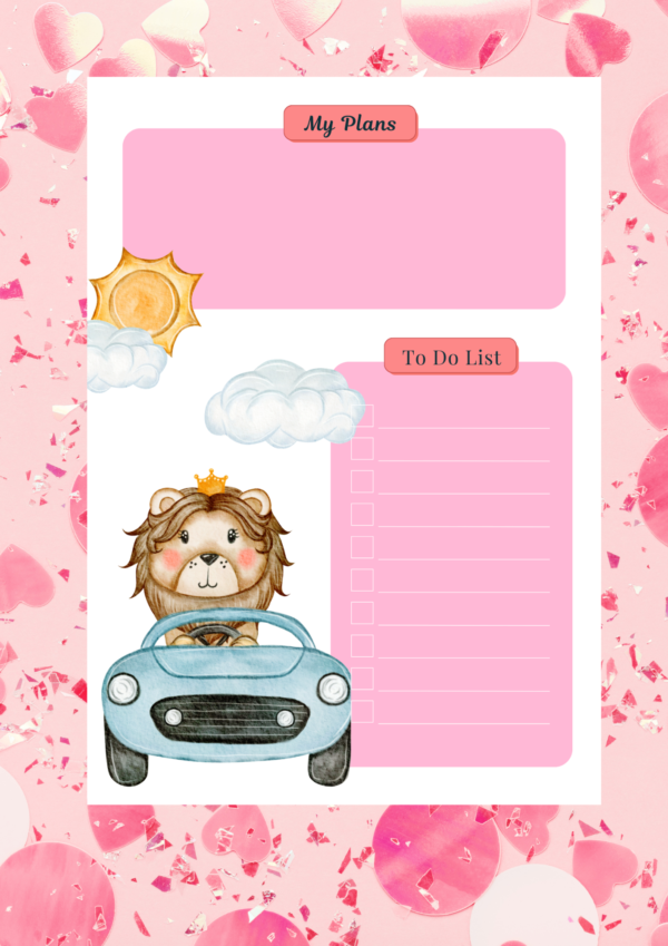 Pink White Cute Bear  NotePad