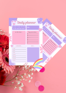 Modern Pastel Cute Illustration Weekly Daily Planner3