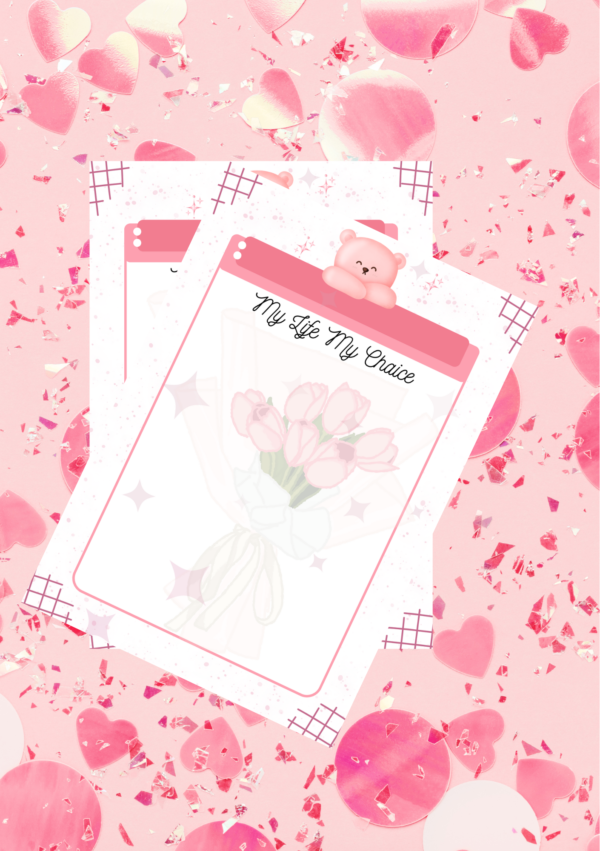 Pink White Cute Bear Memo Notepad - Image 2