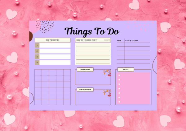 thing To Do Planner