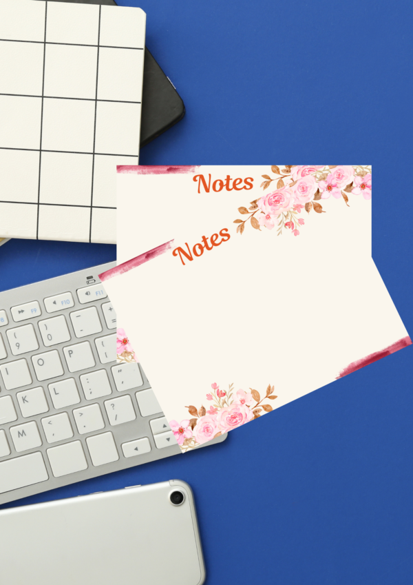Pink Flower Sticky Notes - Image 2