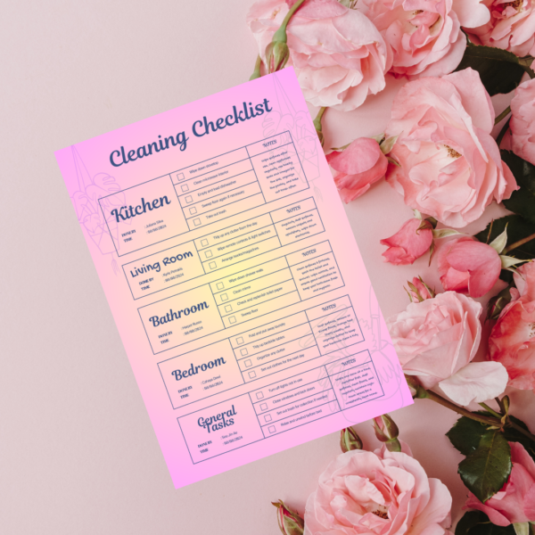 Blue and Beige  Minimalist Cleaning planner - Image 3