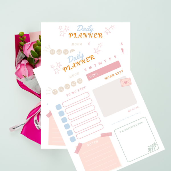 Pink Cute Daily Planner  A4 - Image 2