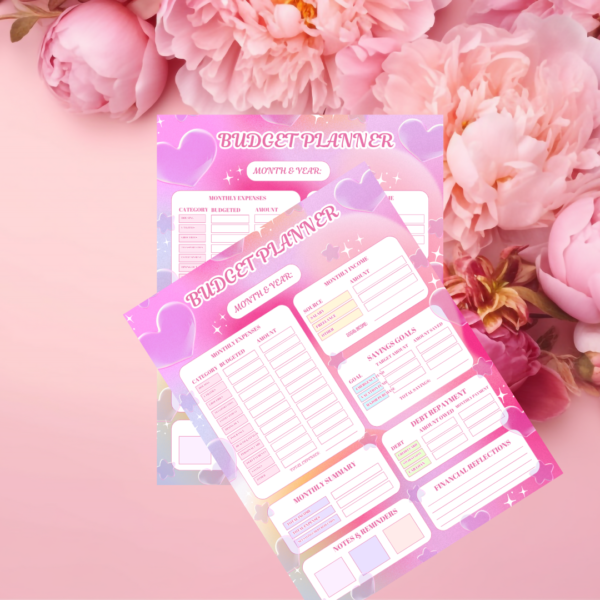 Pink Purple Cute Watercolor Daily Planner - Image 2