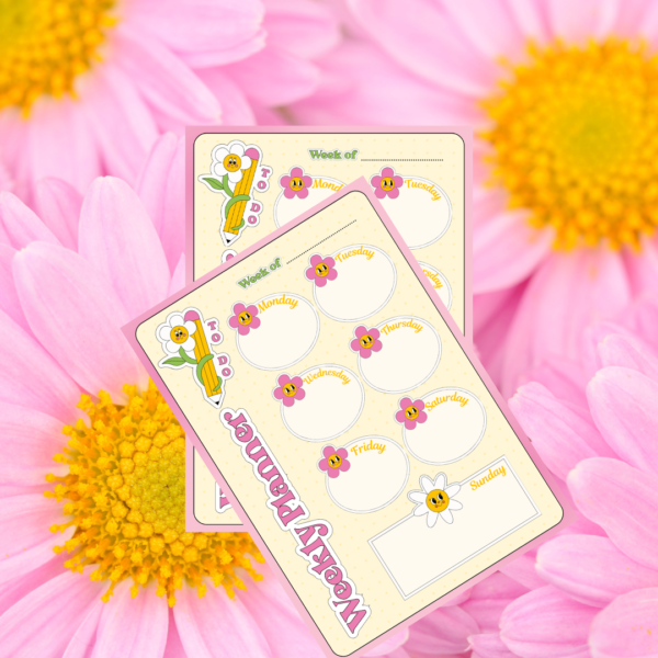 Pink Yellow Cute Weekly Planner - Image 2
