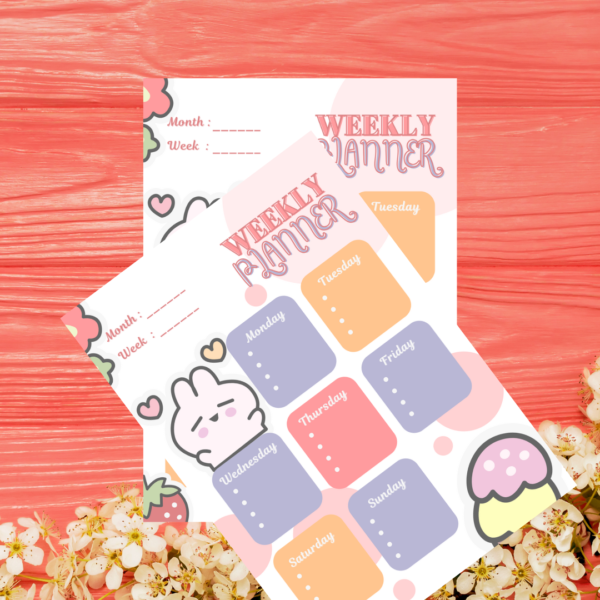 Purple and Cream Playful Weekly Planner - Image 2