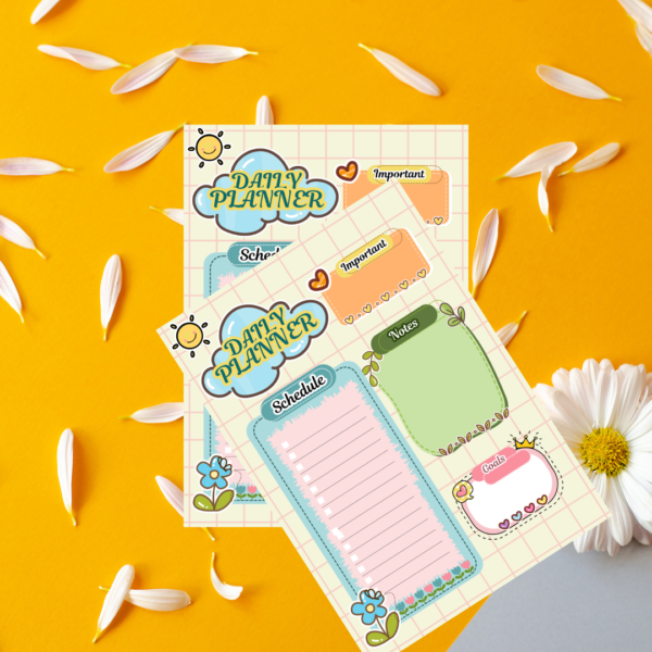 Beige Colorful Cute Illustration Daily Planner - Image 2