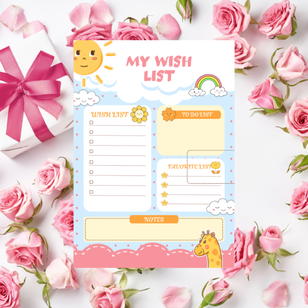 My Wish List Notepad