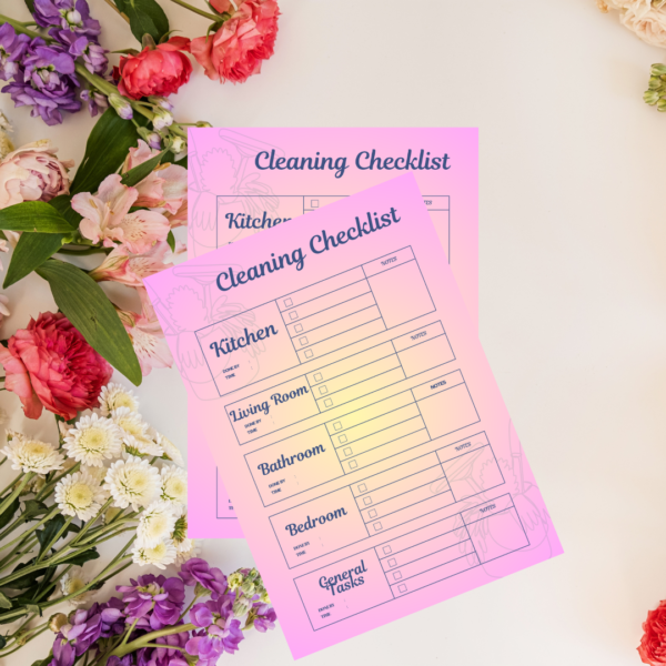 Blue and Beige  Minimalist Cleaning planner - Image 2