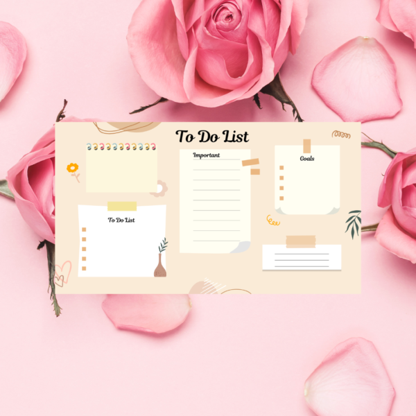 Beige and Brown Minimalist To Do List A4